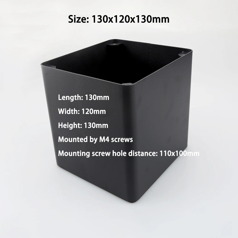 1PC Tube Audio AMP Triode Black Transformer Protect Cover Iron Case Enclosure 130*120*130mm