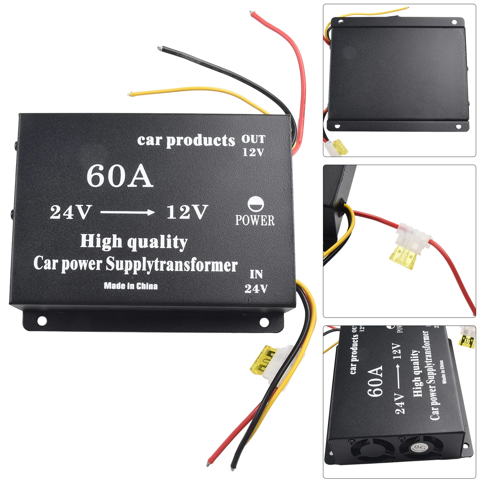 Vehicle Transformer 60A Truck 24V Converter High Power Automotive Power Step-down Transformer 24V To 12V Car Transformer
