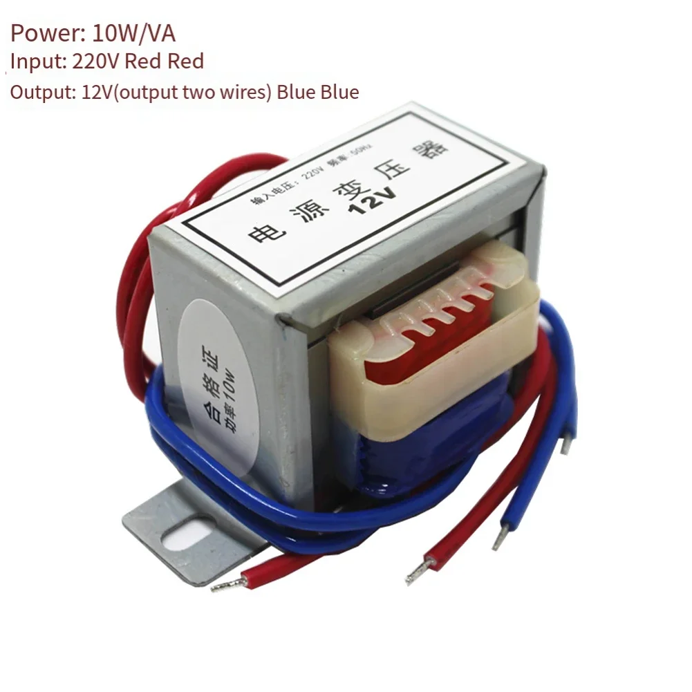 1PCS 10W EI48 Power Transformer Input 220V Output 12V-0-12V 24V-0-24V 12V 24V Transform AC Voltage EI Power Transformer